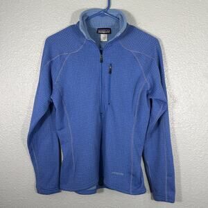 Patagonia R1 Regulator Pullover Waffle Grid Knit Polartec XS Womens Blue
